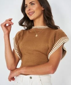 YH & Co (Chloe Yip) CLOTHING Nicolette Knit - Tan