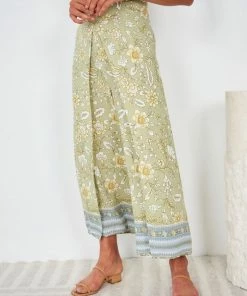 New U Collection Jerry Pants - Olive Print CLOTHING