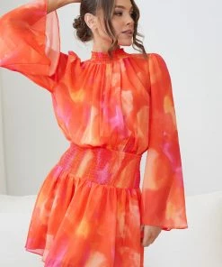 Wild Ginger DRESSES Daenerys Dress - Orange Print
