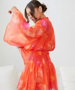 Wild Ginger DRESSES Daenerys Dress - Orange Print