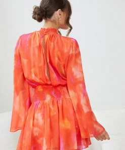 Wild Ginger DRESSES Daenerys Dress - Orange Print