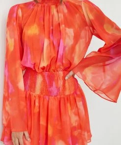 Wild Ginger DRESSES Daenerys Dress - Orange Print