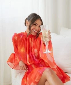 Wild Ginger DRESSES Daenerys Dress - Orange Print