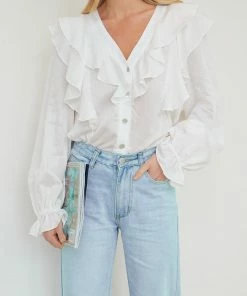 Sassy Hills Fashion Dalexxe Blouse - White CLOTHING