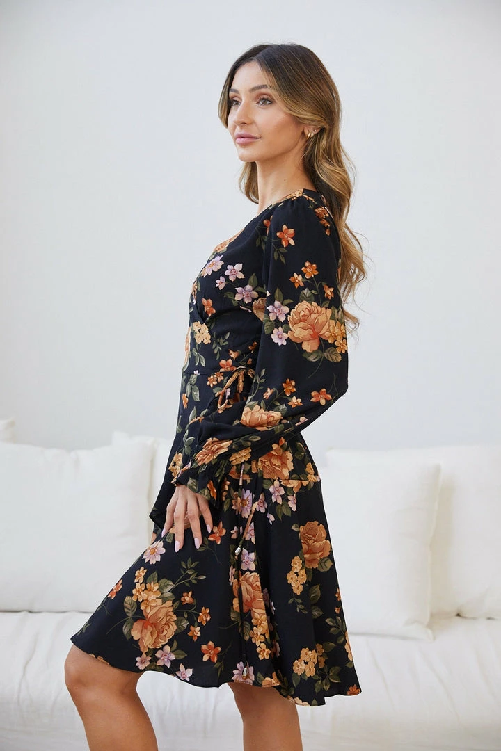 Ebby And I Party Dresses Daley Dress - Black Floral 5 Ebby And I Party Dresses Daley Dress - Black Floral