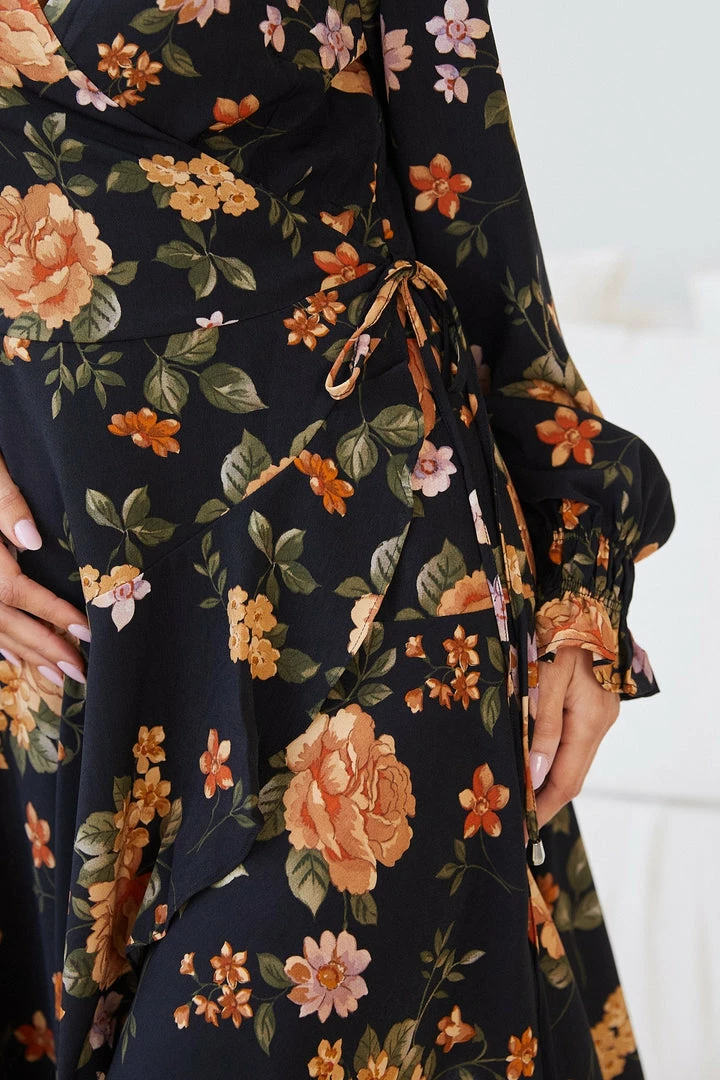 Ebby And I Party Dresses Daley Dress - Black Floral 9 Ebby And I Party Dresses Daley Dress - Black Floral
