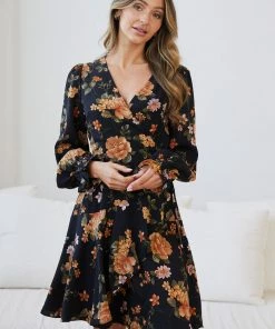 Ebby And I Party Dresses Daley Dress - Black Floral