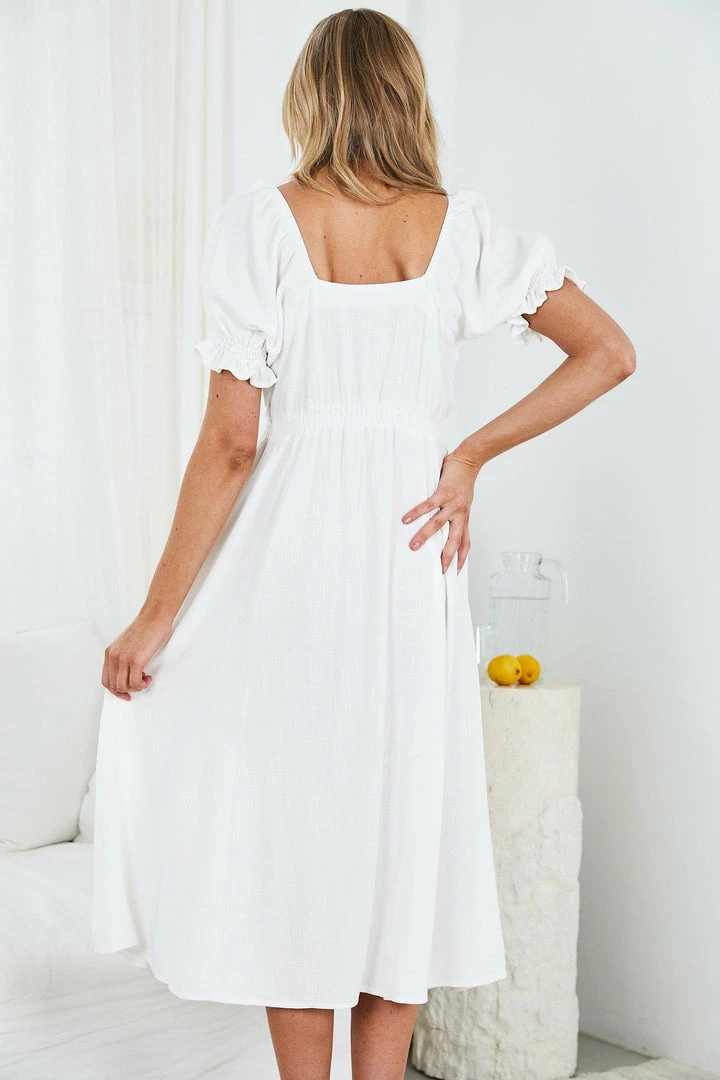 WeLove Fashion Danielle Dress - White DRESSES 4 WeLove Fashion Danielle Dress - White DRESSES