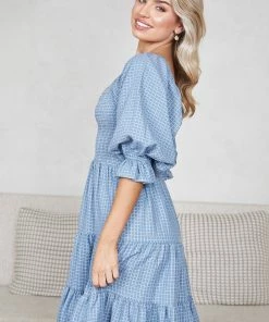 WeLove Fashion Darleen Dress - Blue Print