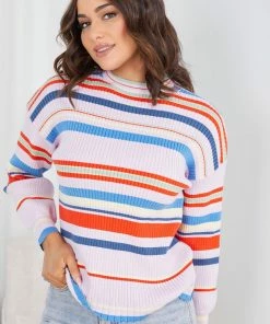 Style Box CLOTHING Dayla Knit - Pink Stripe