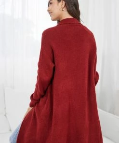 Miracle Fashion Decima Coatigan - Red