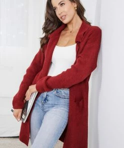 Miracle Fashion Decima Coatigan - Red