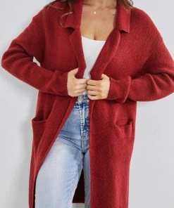 Miracle Fashion Decima Coatigan - Red