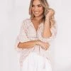 WeLove Fashion Deserae Top - Beige Gingham