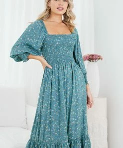 Style Box DRESSES Devorah Dress - Green Print