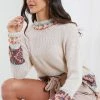 Miracle Fashion Didi Knit - Beige Print Jumpers & Sweaters