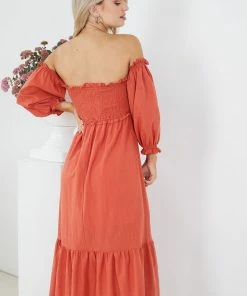 Style Box Donita Dress - Rust DRESSES