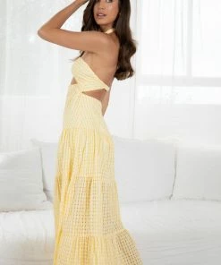 Wild Ginger DRESSES Dorian Dress - Yellow Print