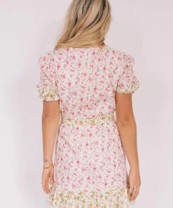 Wild Ginger Camelia Dress - Pink Print