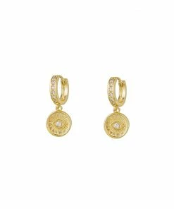 Jolie & Deen ACCESSORIES Emilia Eye Earrings - Gold
