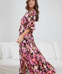 Label Of Love DRESSES Eastyn Dress - Black Floral