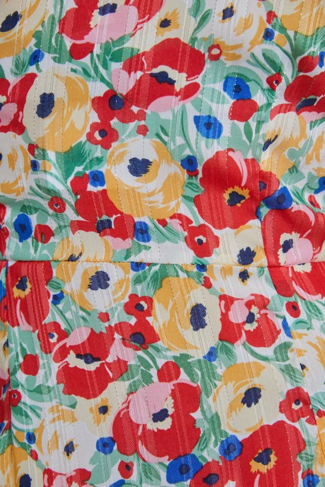 Reverse Elfin Dress - Red Floral DRESSES 8 Reverse Elfin Dress - Red Floral DRESSES