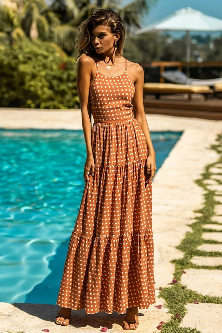 Seven Wonders (PremGroup) Emilia Maxi Dress - Rust Spot 3 Seven Wonders (PremGroup) Emilia Maxi Dress - Rust Spot
