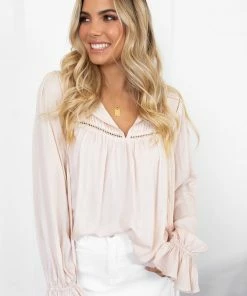 Spicy Sugar CLOTHING Emma Top - Beige