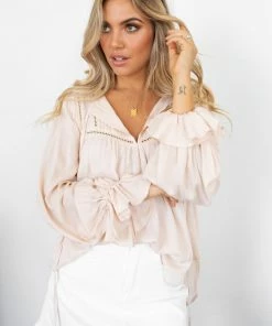 Spicy Sugar CLOTHING Emma Top - Beige