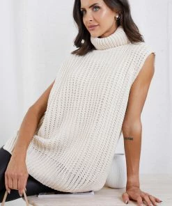 YH & Co (Chloe Yip) Emmeline Knit - Beige CLOTHING