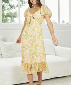Kaarlo Fashion Pty Ltd DRESSES Emmet Dress - Yellow Print
