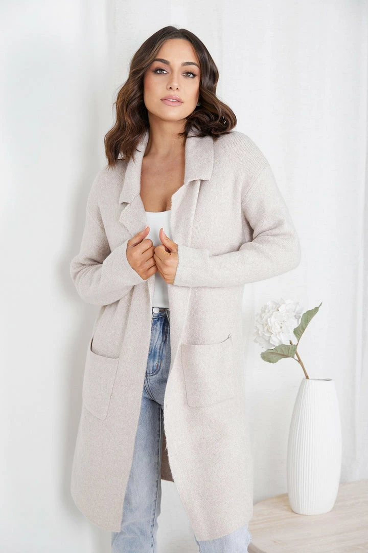Miracle Fashion Ermielyn Coat - Beige CLOTHING 3 Miracle Fashion Ermielyn Coat - Beige CLOTHING