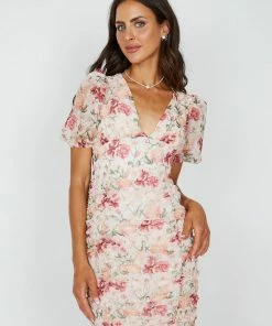 YH & Co (Chloe Yip) Ernesta Dress - Pink Floral DRESSES