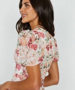 YH & Co (Chloe Yip) Ernesta Dress - Pink Floral DRESSES 10 YH & Co (Chloe Yip) Ernesta Dress - Pink Floral DRESSES