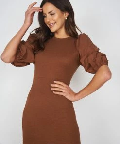 Wild Ginger Marion Dress - Chocolate CLOTHING