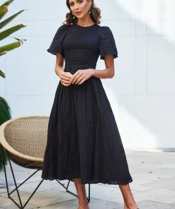 Qtrend Fashion PTY LTD DRESSES Iolana Dress - Black