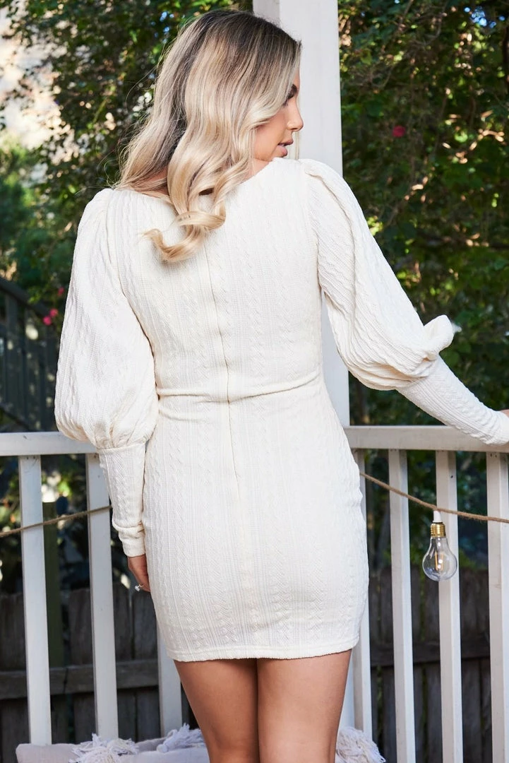 Kaarlo Fashion Pty Ltd Telma Dress - Cream CLOTHING 4 Kaarlo Fashion Pty Ltd Telma Dress - Cream CLOTHING