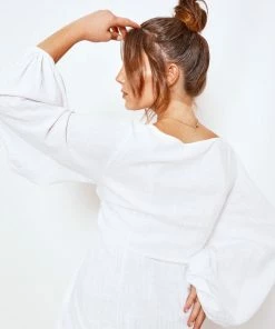 Valeria Rosalie Top - White