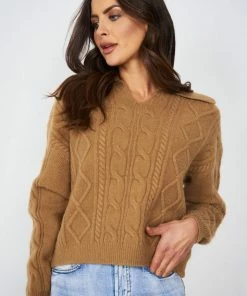 Qtrend Fashion PTY LTD Aubrey Knit - Tan CLOTHING