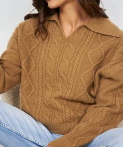 Qtrend Fashion PTY LTD Aubrey Knit - Tan CLOTHING