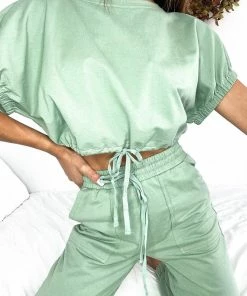 Evermore Fashion Ethna Top - Sage CLOTHING