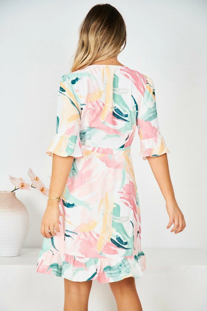 Style Box Evita Dress - White Print 4 Style Box Evita Dress - White Print