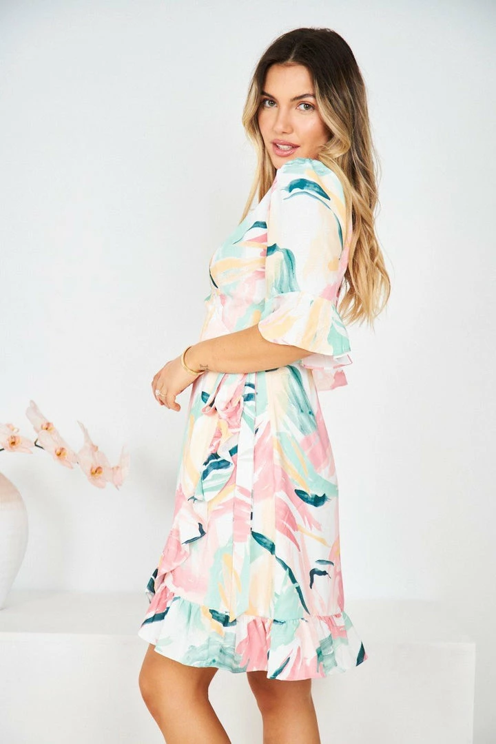 Style Box Evita Dress - White Print 5 Style Box Evita Dress - White Print