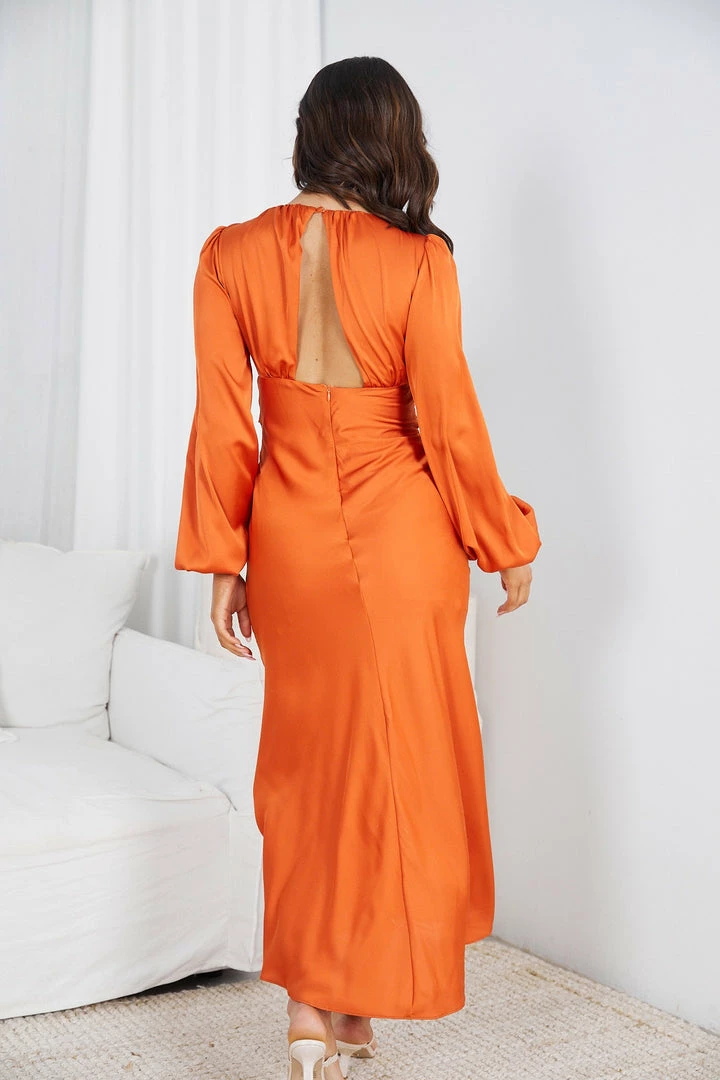 Wild Ginger DRESSES Evynne Dress - Orange 4 Wild Ginger DRESSES Evynne Dress - Orange