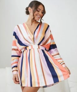 Wild Ginger Fakassi Dress - Multi Stripe DRESSES 13 Wild Ginger Fakassi Dress - Multi Stripe DRESSES