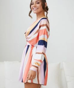 Wild Ginger Fakassi Dress - Multi Stripe DRESSES 11 Wild Ginger Fakassi Dress - Multi Stripe DRESSES