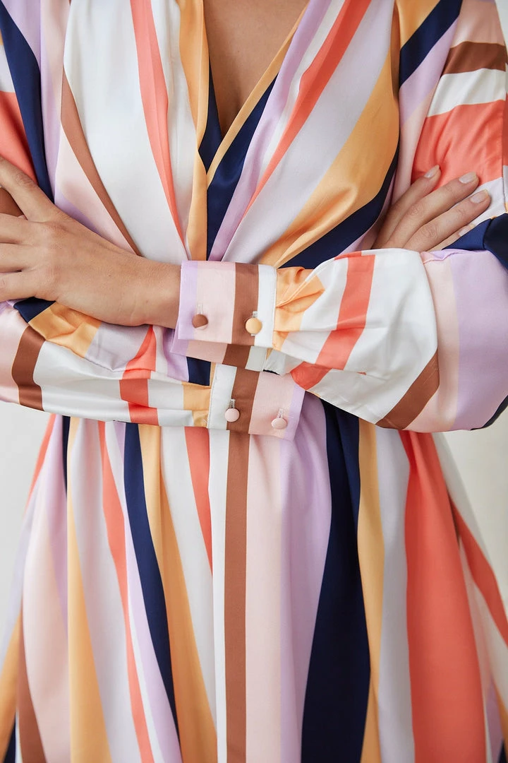 Wild Ginger Fakassi Dress - Multi Stripe DRESSES 9 Wild Ginger Fakassi Dress - Multi Stripe DRESSES