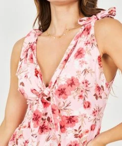 Wild Ginger Fall For You Dress - Pink Print DRESSES