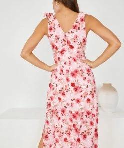 Wild Ginger Fall For You Dress - Pink Print DRESSES