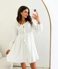 Miracle Fashion DRESSES Fallow Dress - White